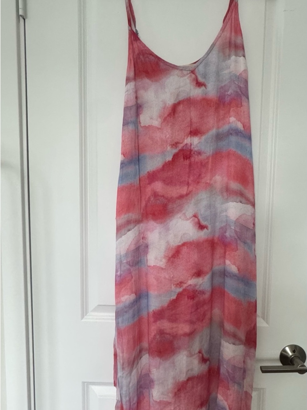 cloth & stone Watercolor Stripe Maxi Skirt - Pink & Lavender